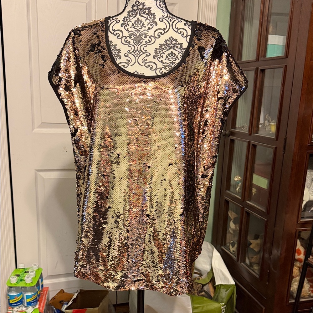 Torrid Shimmering Sequin Blouse